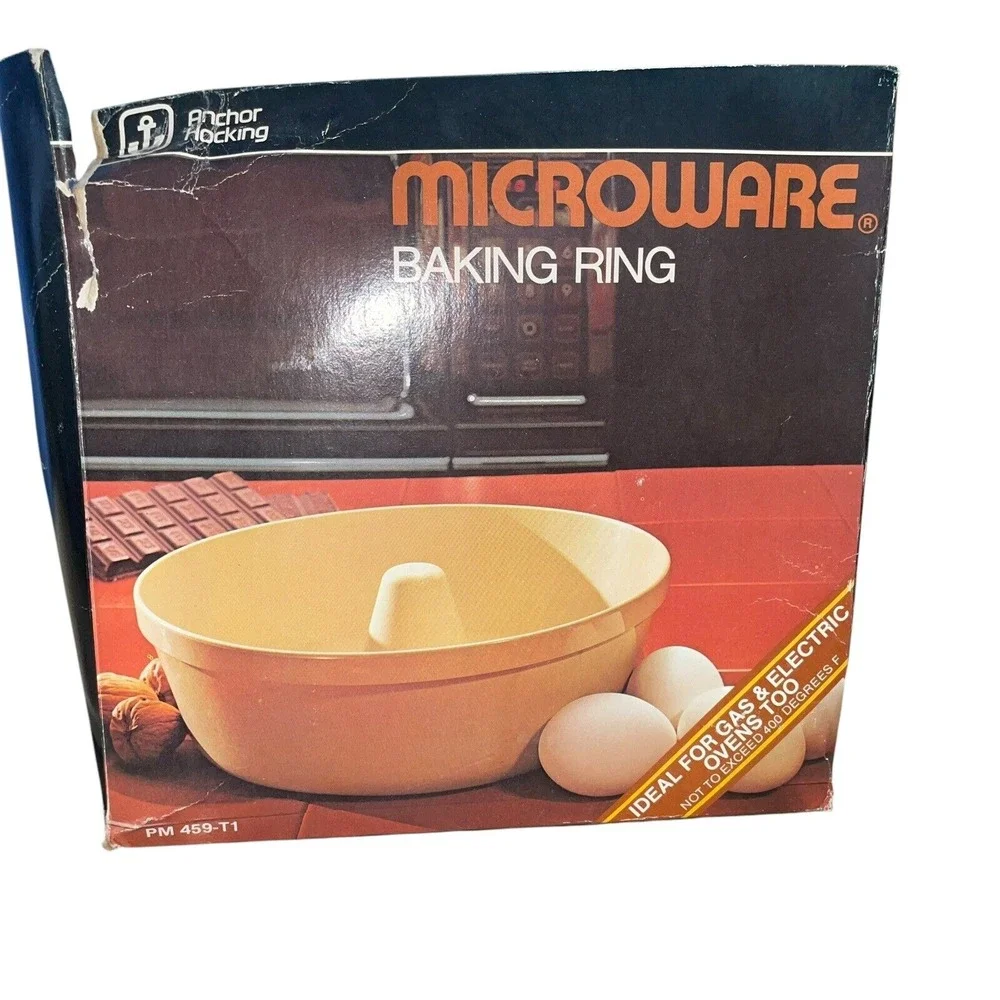 Vintage Anchor Hocking Microware Baking‎ Ring 2.5 Qt PM 459-T1 Retro Kitchen